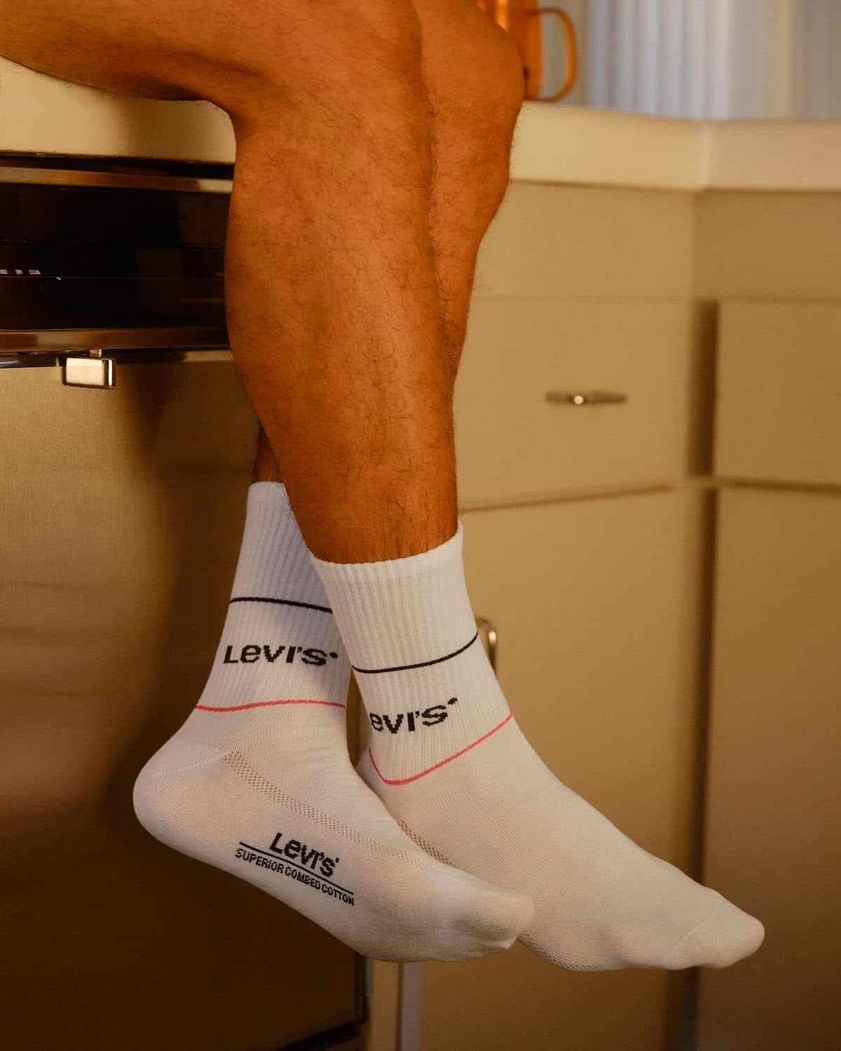 Medias Levi's de algodón peinado